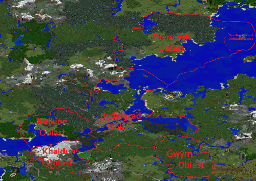 Oblasts and Territories of Core Breshik 